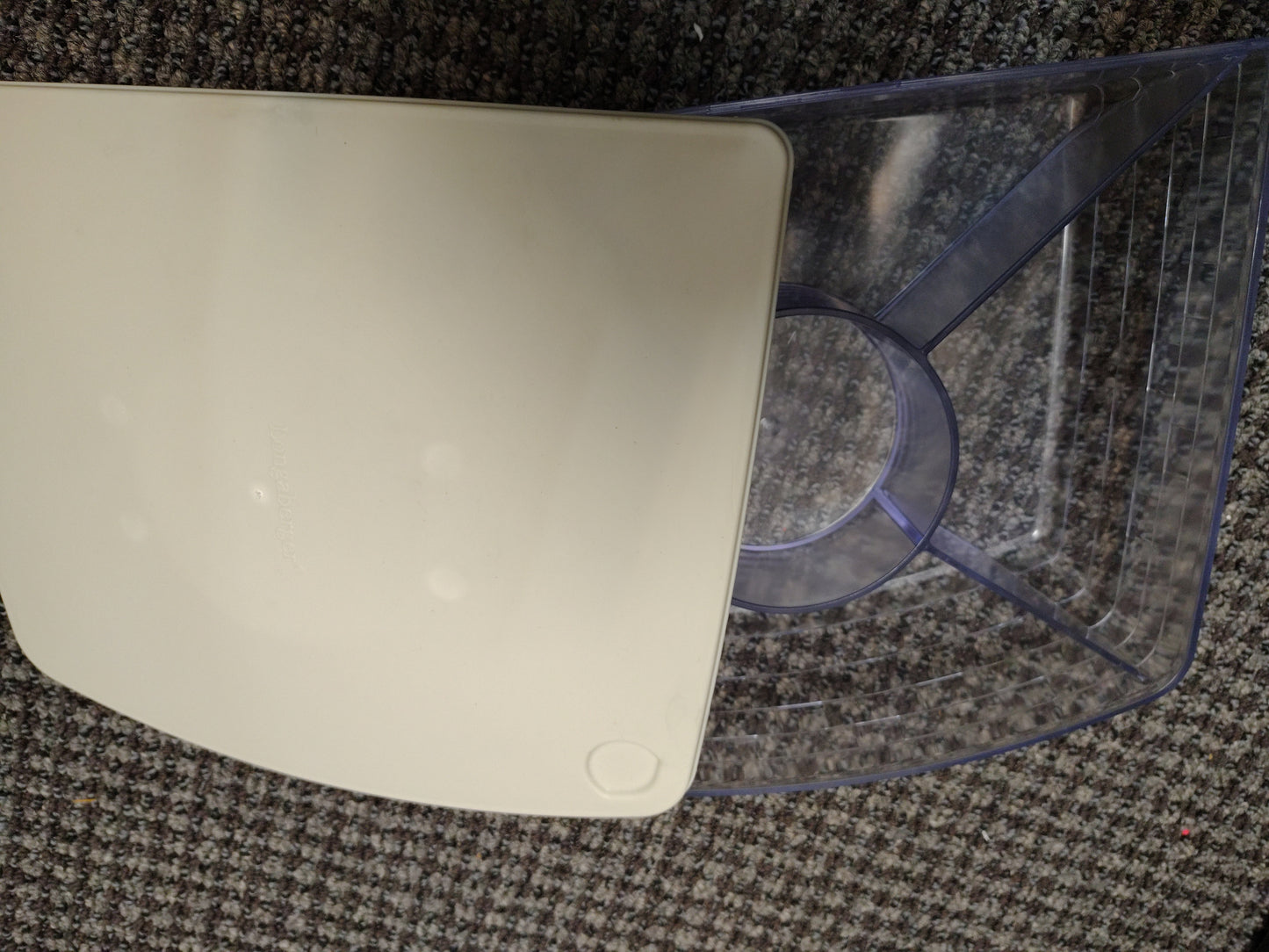 #43087 Longaberger lided 5-Way Hard Divided Serving Protector