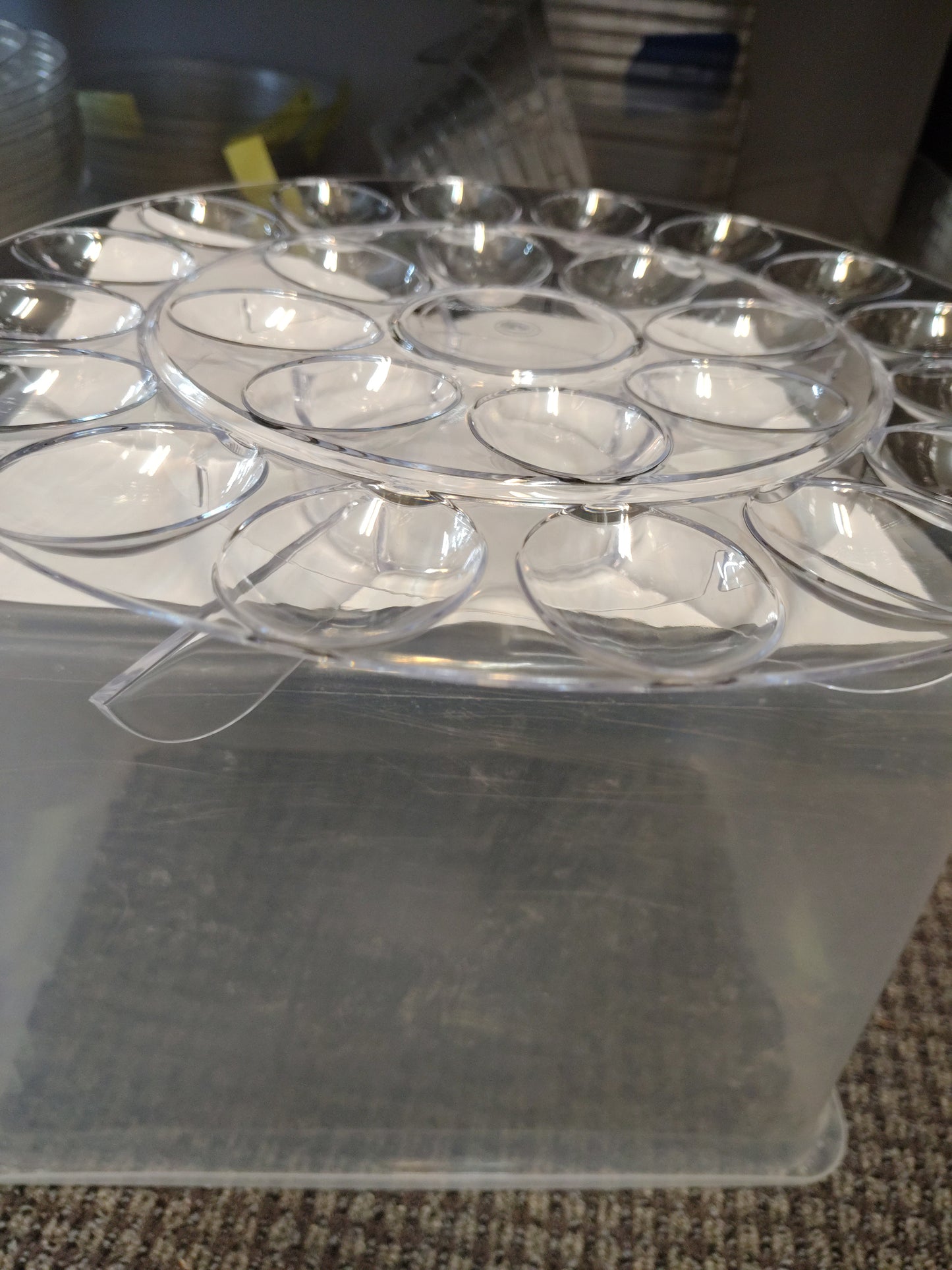 #40974 Longerberger Trellis Low Bowl Acrylic Inserts s/2 protector