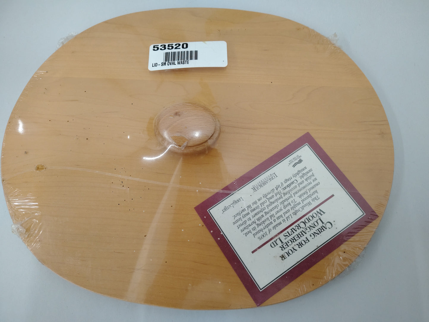 Longaberger Small Oval Waste Lid