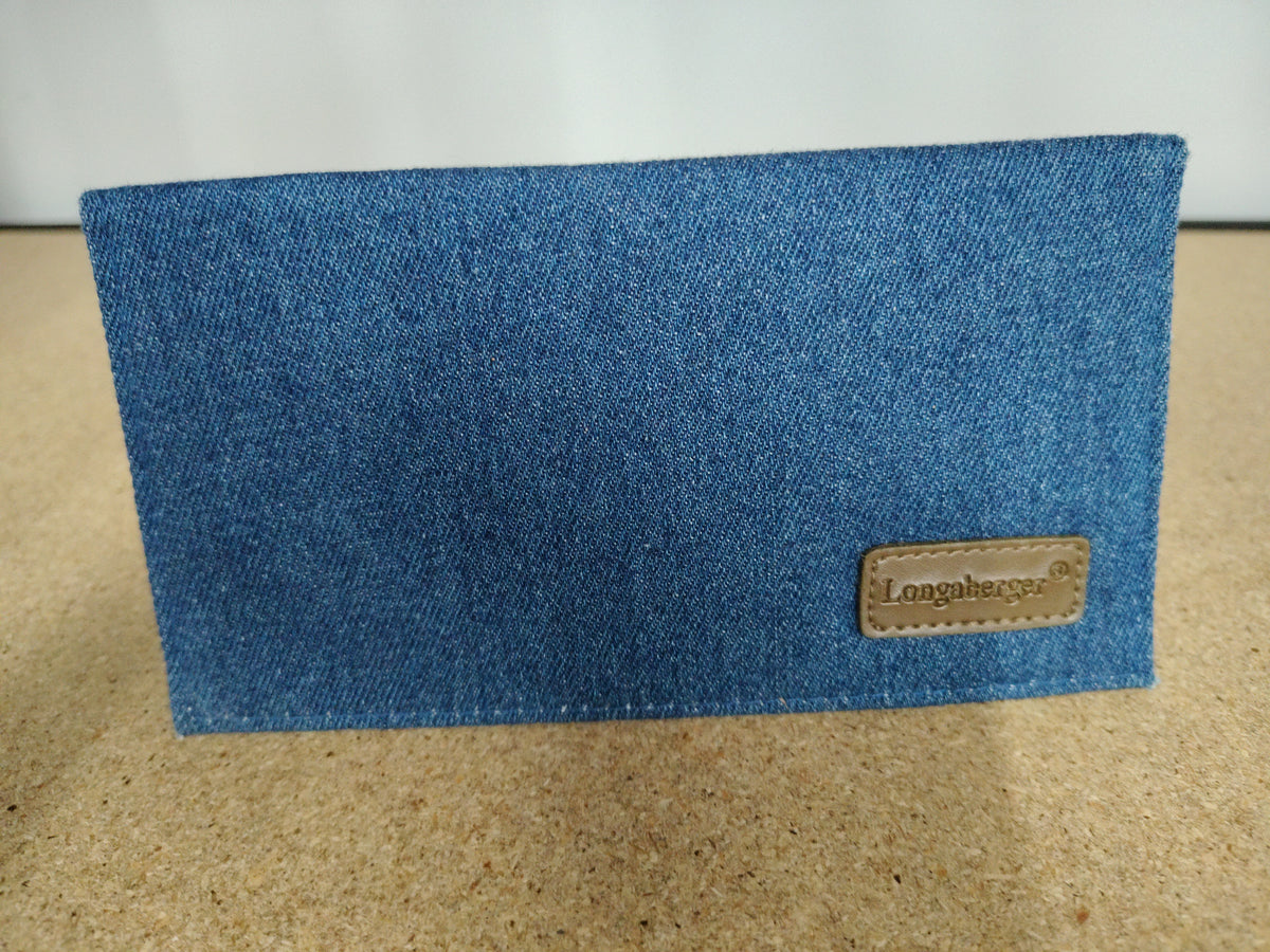 Longaberger checkbook cover in Denim