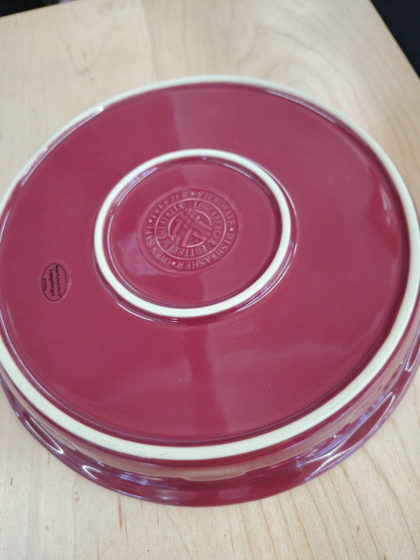 Longaberger Quiche plate in paprika
