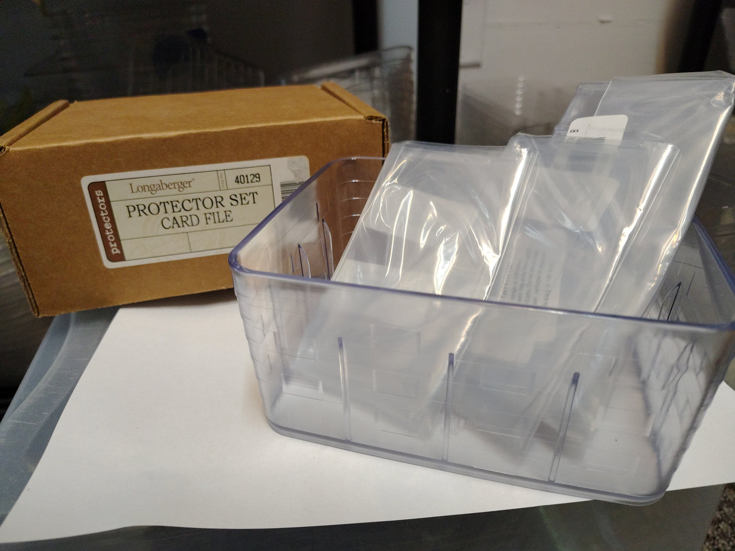 #40129 Longerberger Card File protector set