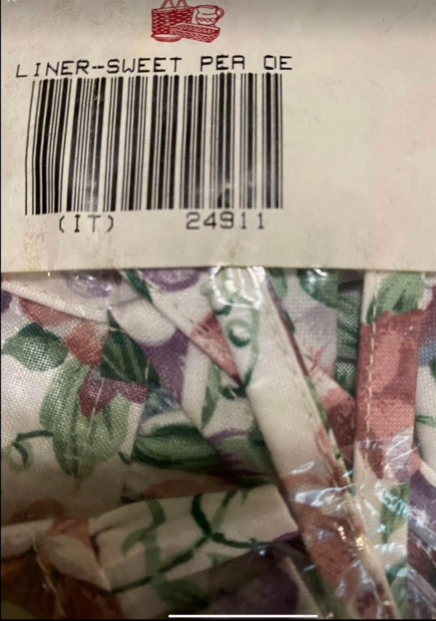 Longaberger sweet pea over the edge liner