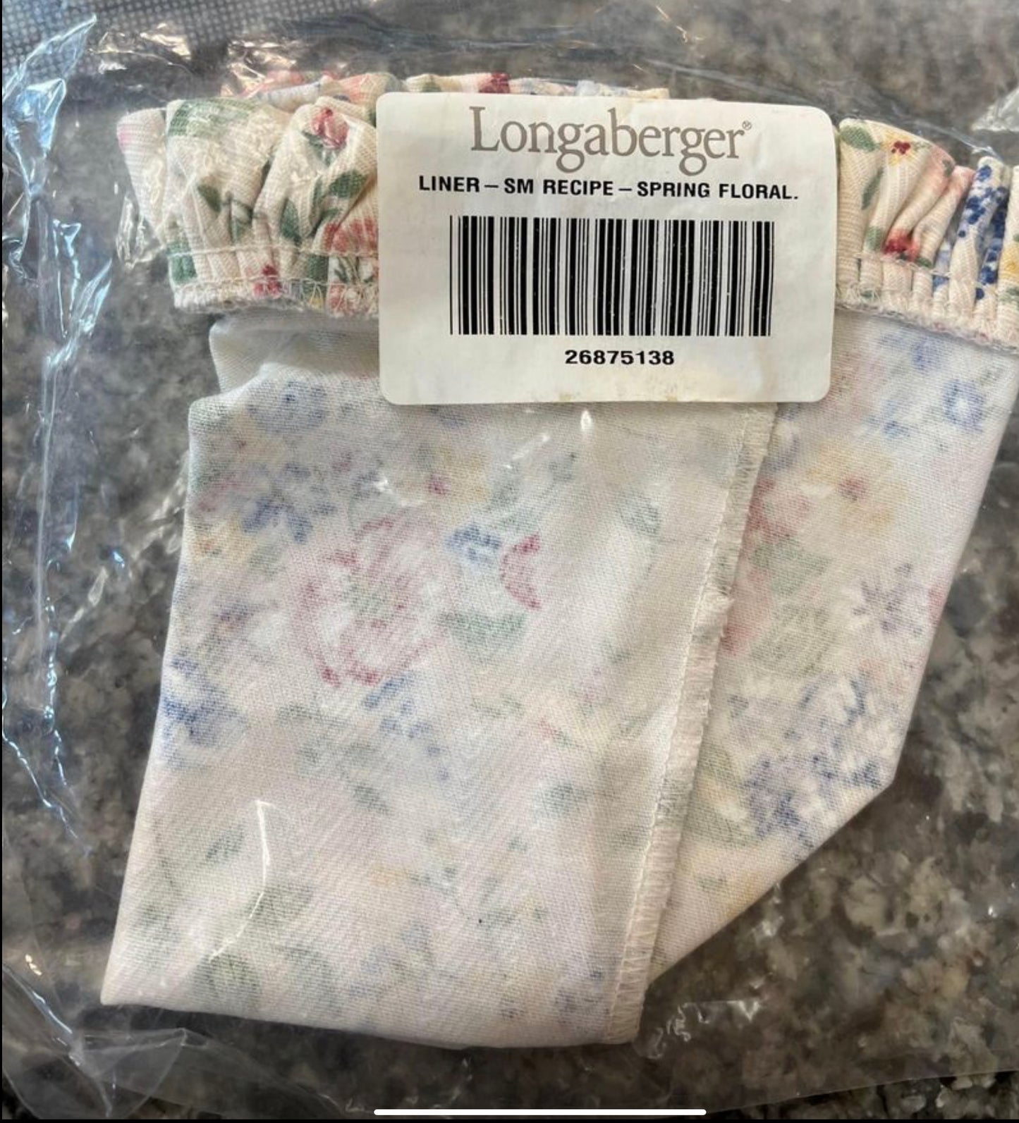 Longaberger small recipe liner in spring floral