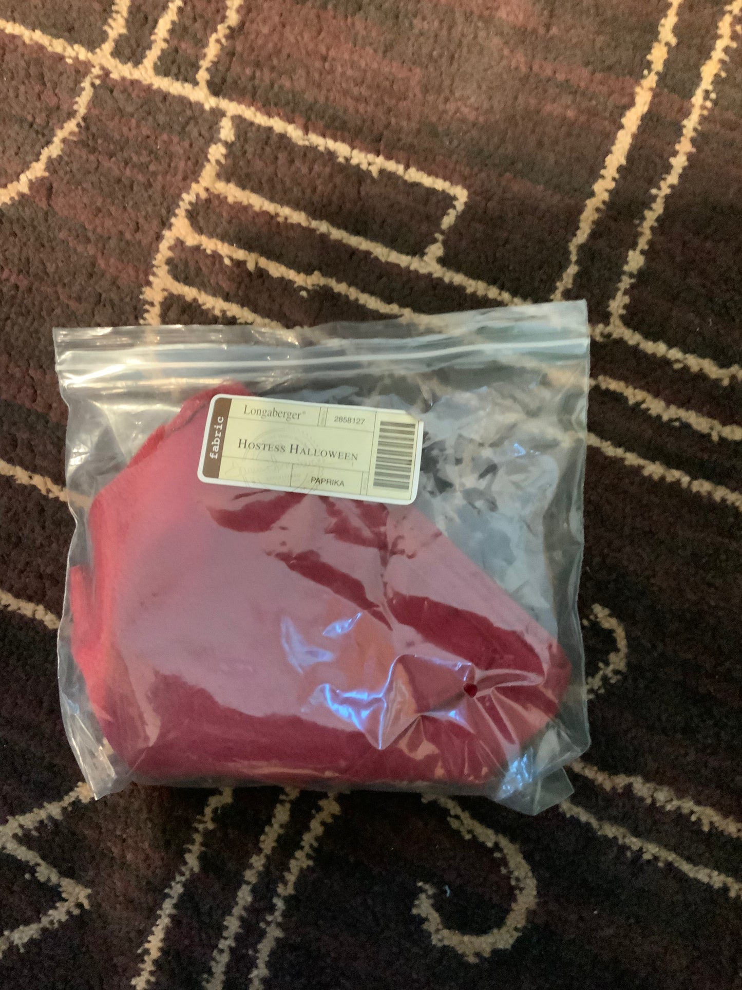 Longaberger hostess Halloween liner in paprika