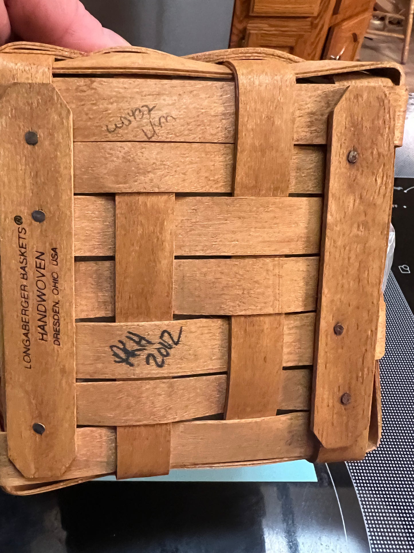 Longaberger tarragon basket with protector