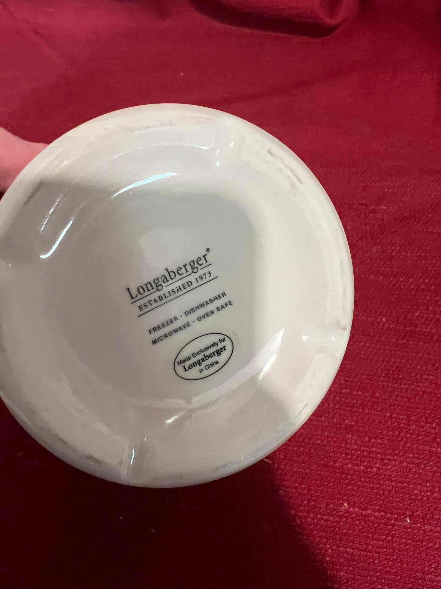 Longaberger holiday pint Croc