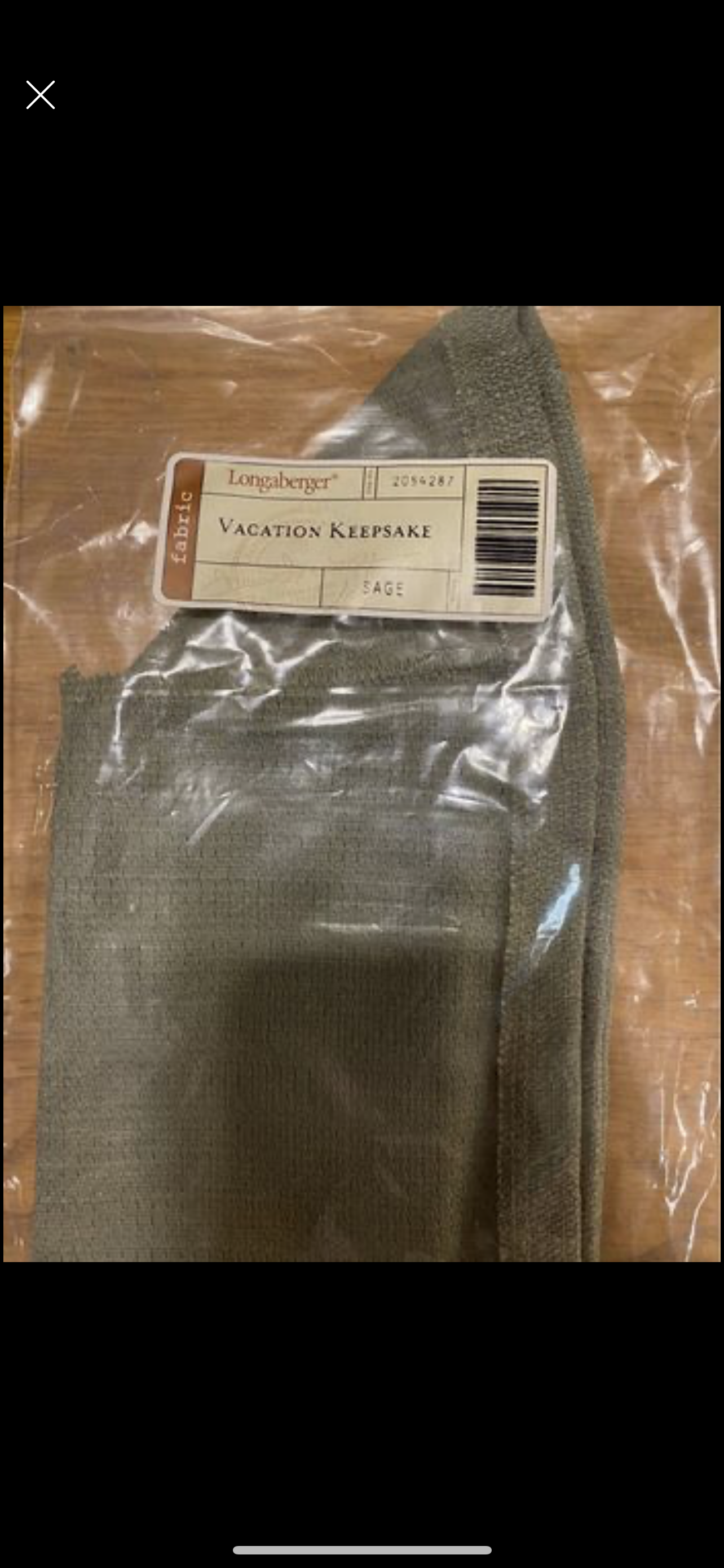 Longaberger vacation keepsake liner in Sage