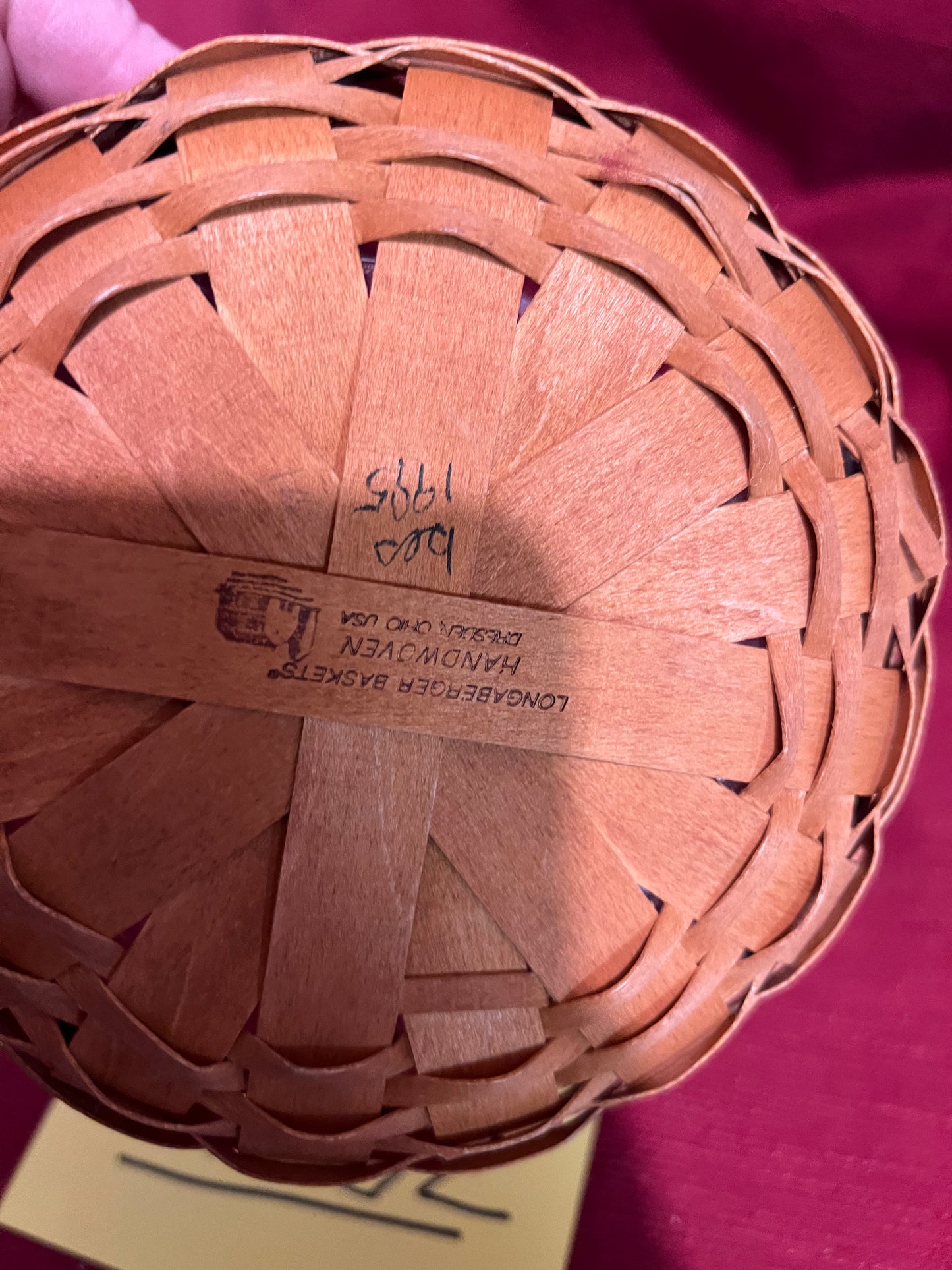 Longaberger heartland button basket with protector