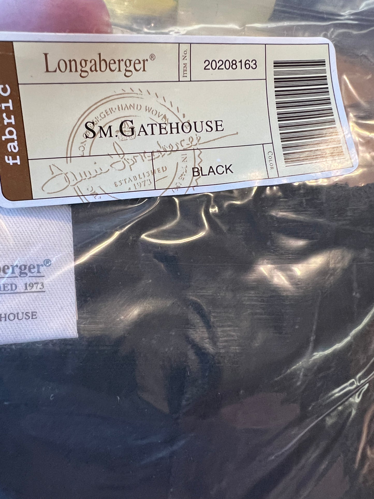 Longaberger Small gatehouse liner in black