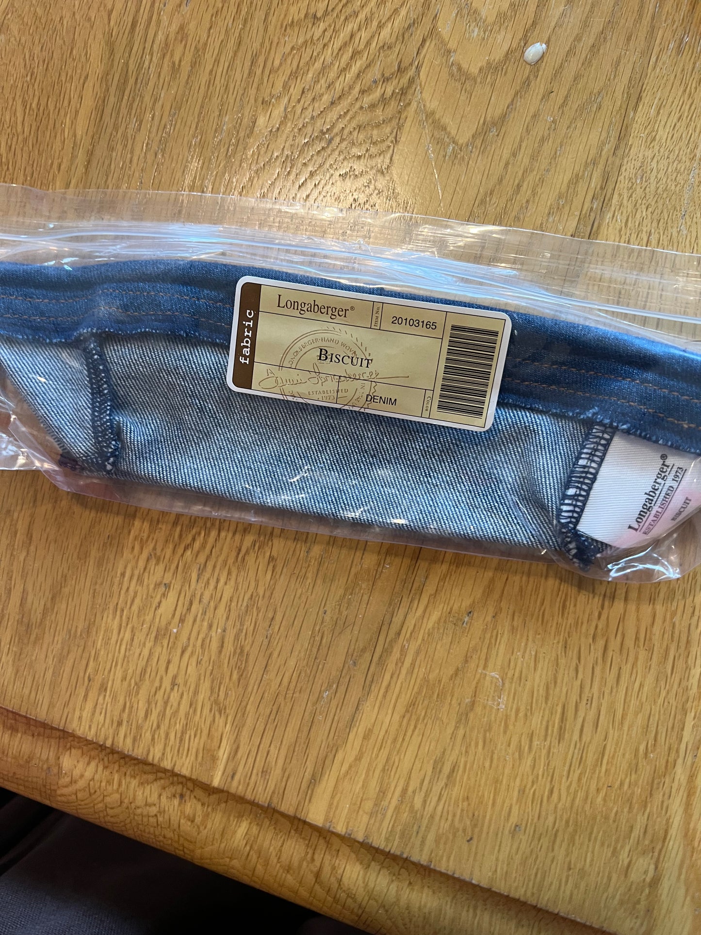 Longaberger Biscuit liner in denim