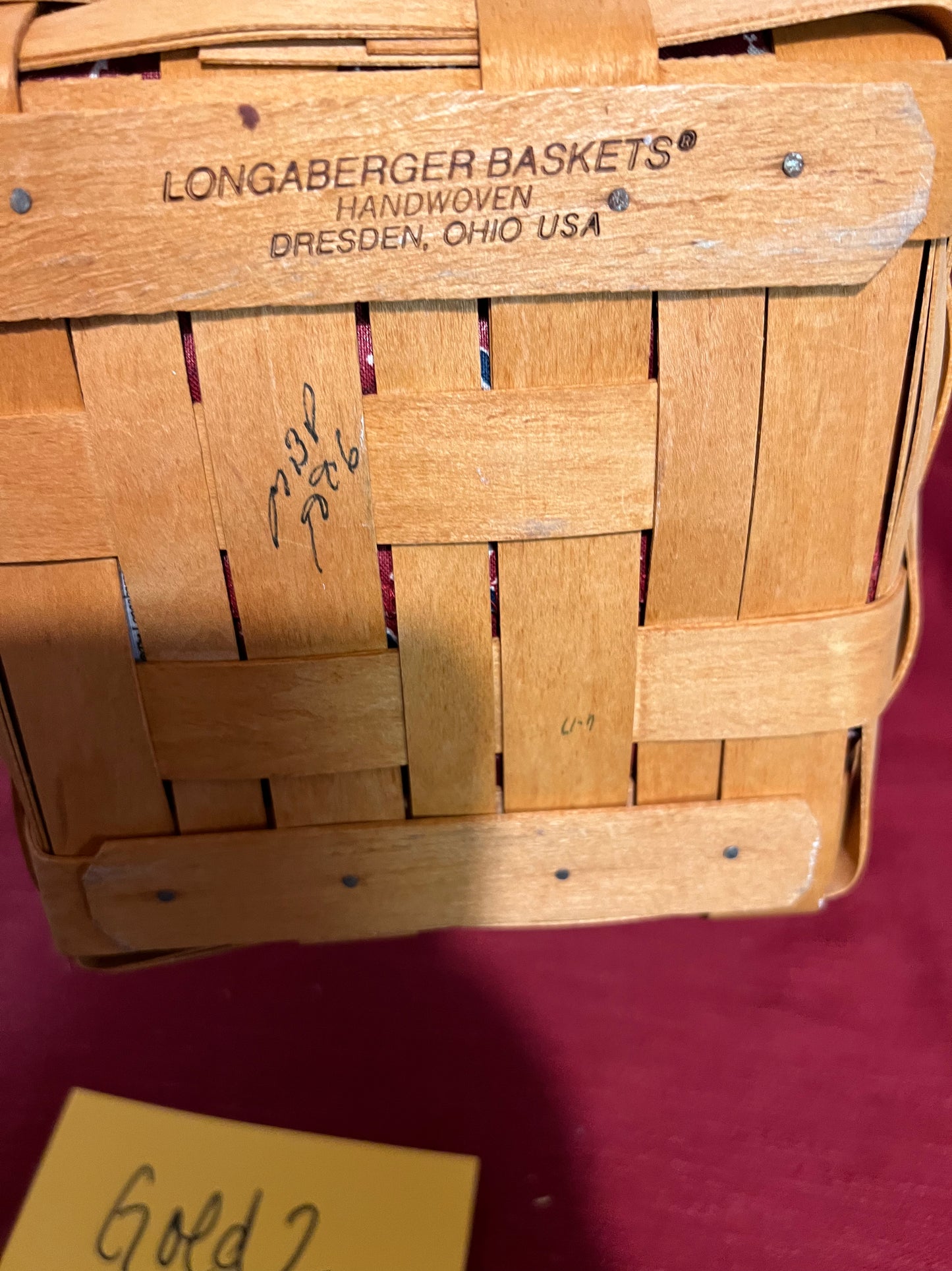 Longaberger 1996 Bee basket with liner & protector