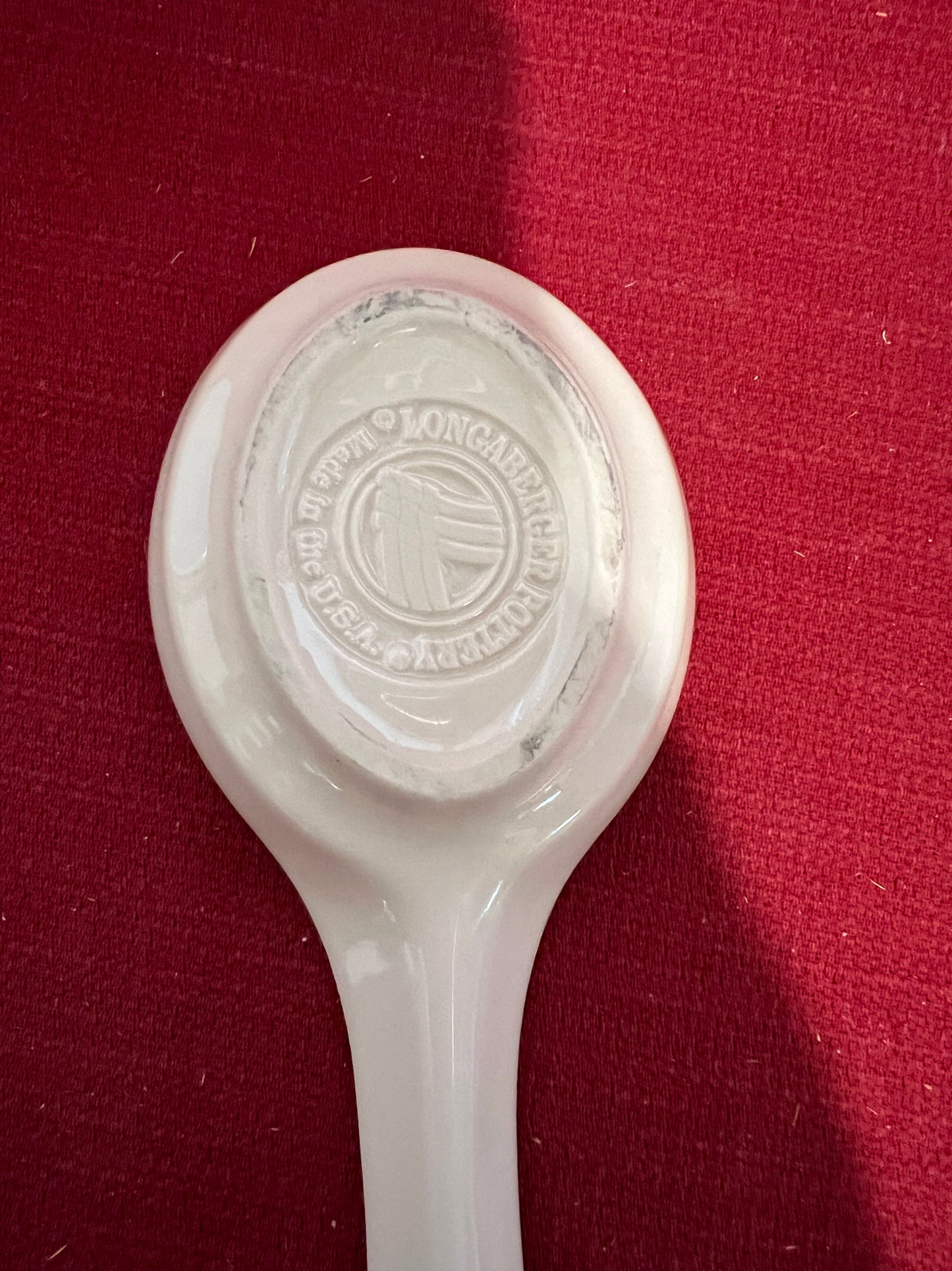 Longaberger ivory spoon rest