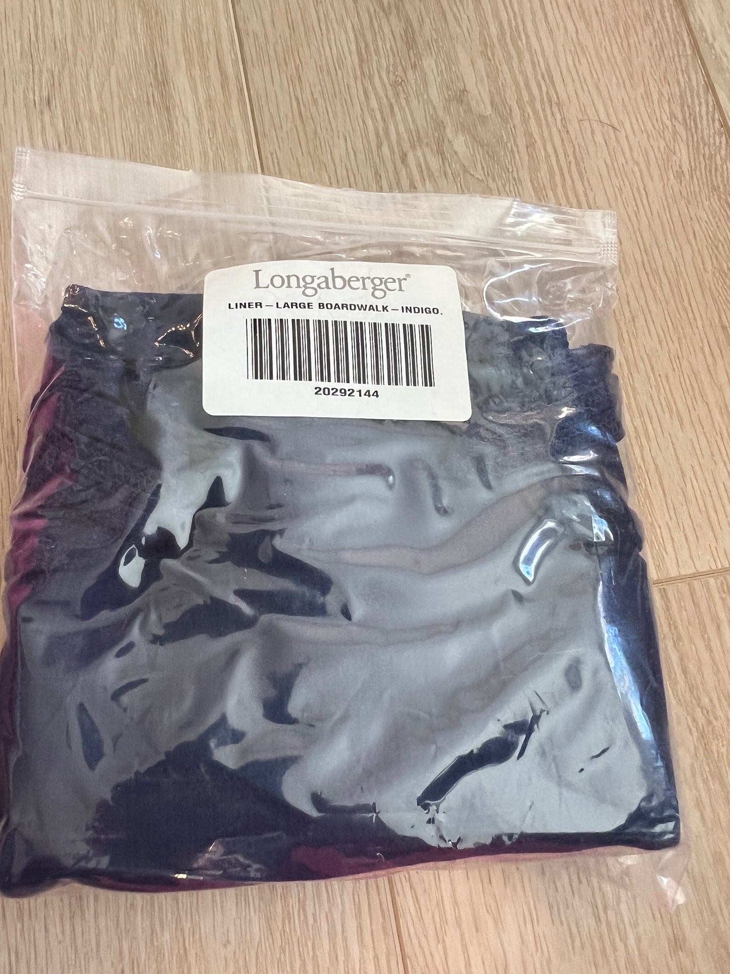 Longaberger large boardwalk liner liner in indigo