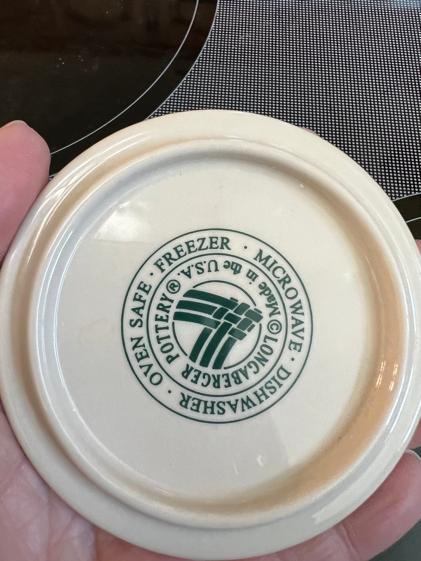 Longaberger mug cover in ivory