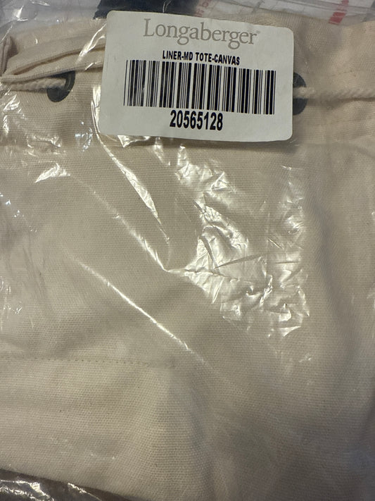Longaberger Medium Tote Liner in Canvas