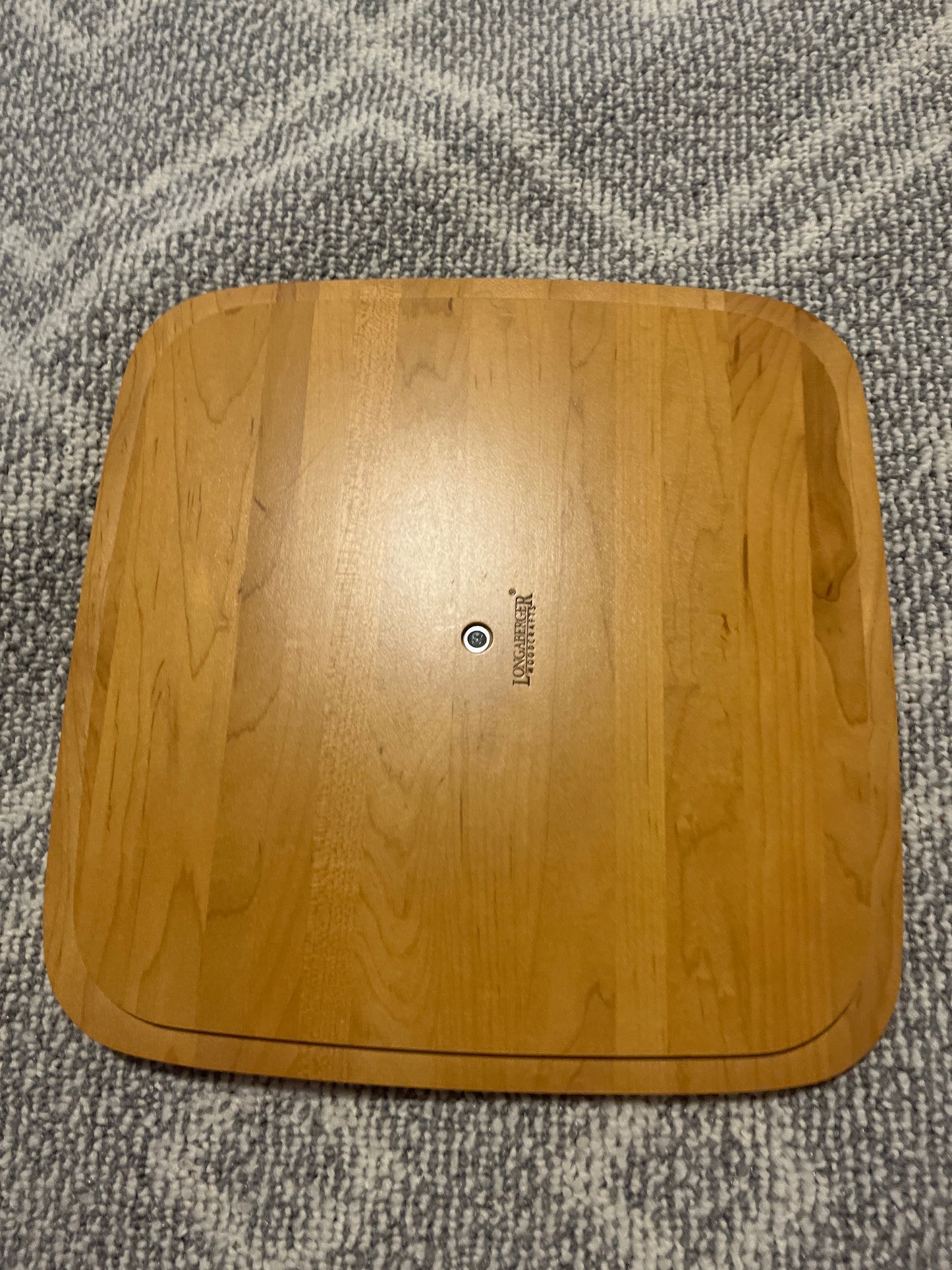 Longaberger 13” square lid red knob
