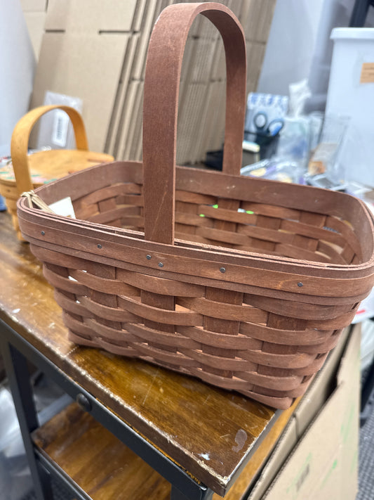 Longaberger dark brown spring basket