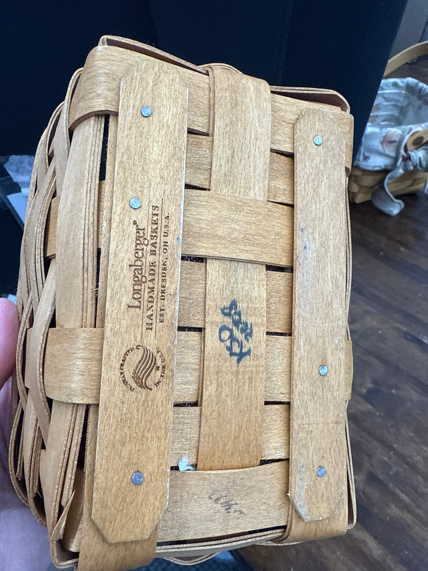 Longaberger tea basket with liner