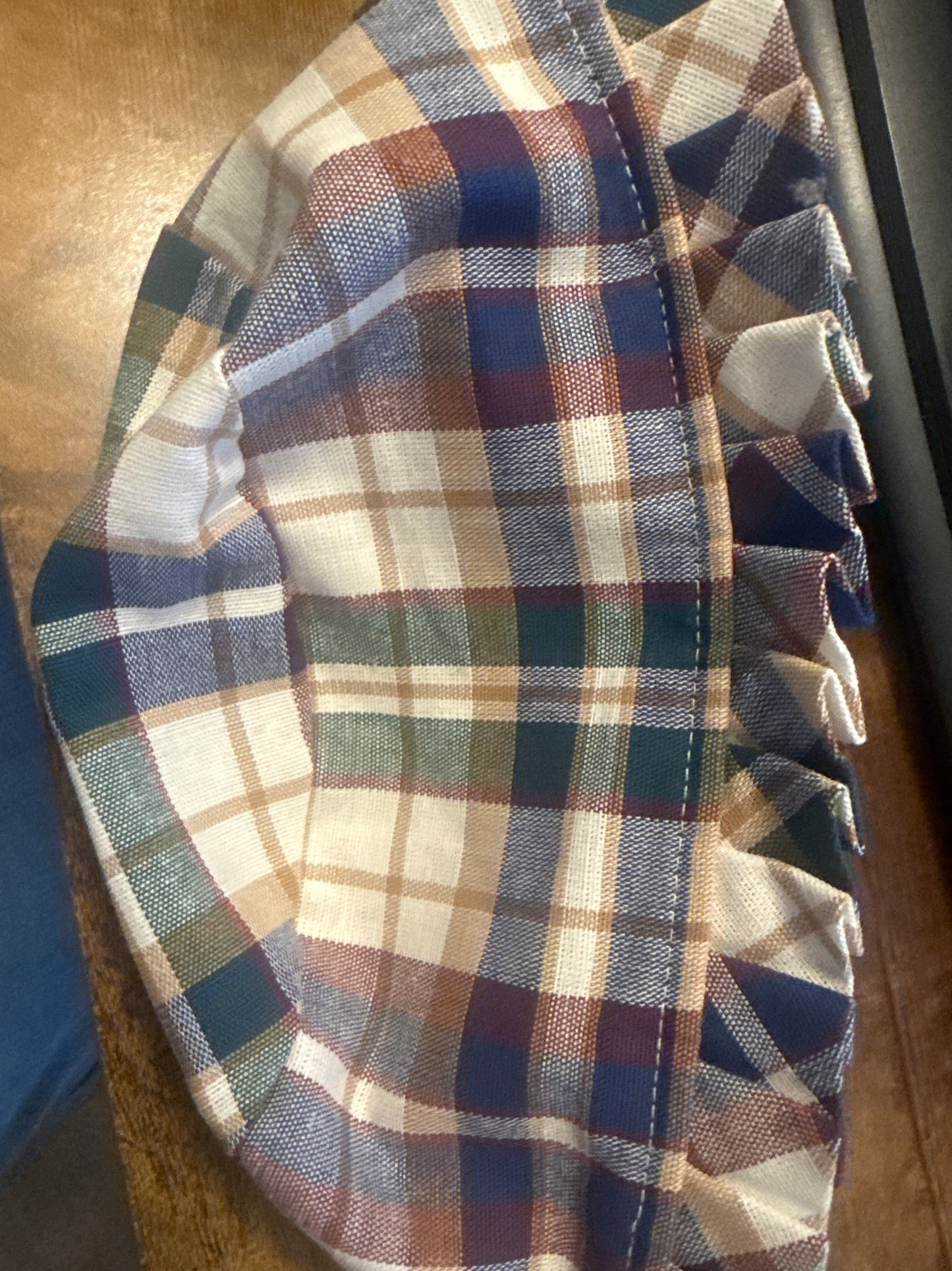 Longaberger button liner in WT plaid