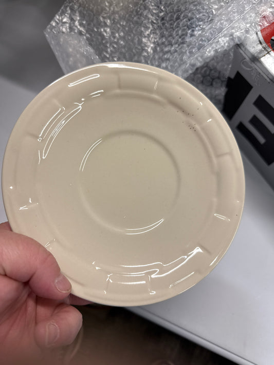 Longaberger mug saucer in ivory