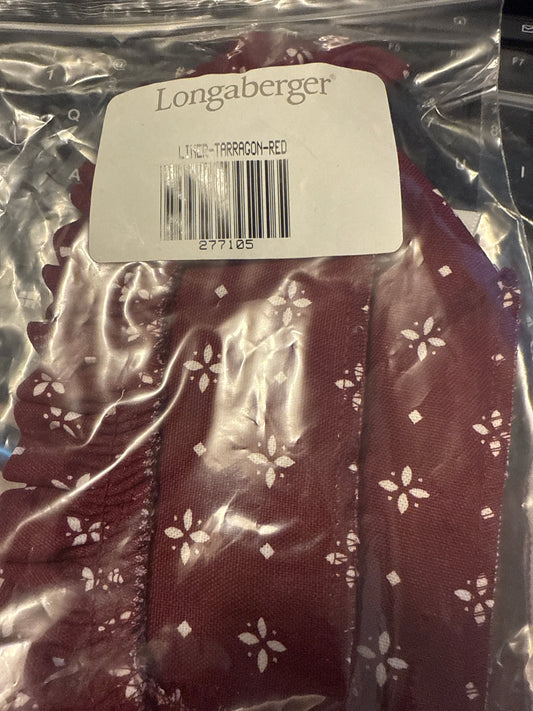 Longaberger tarragon liner in red