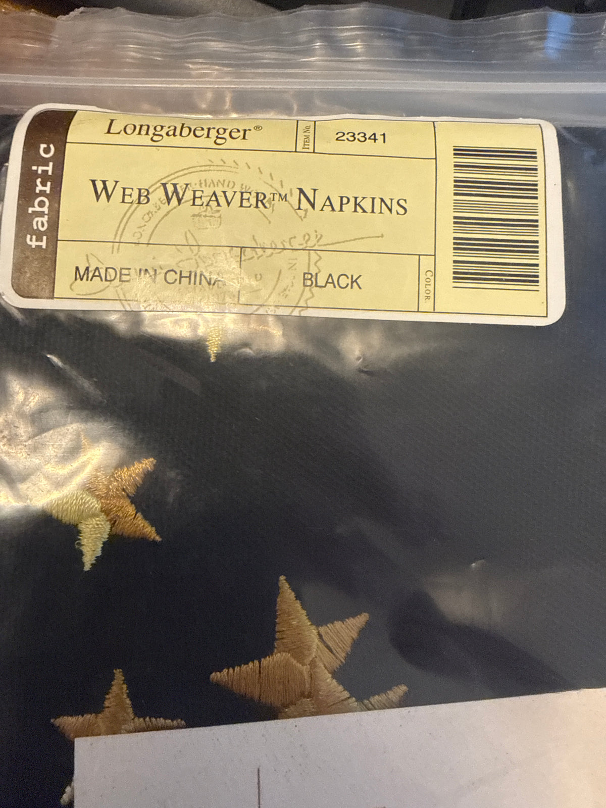 Longaberger set of 2 web weaver napkins