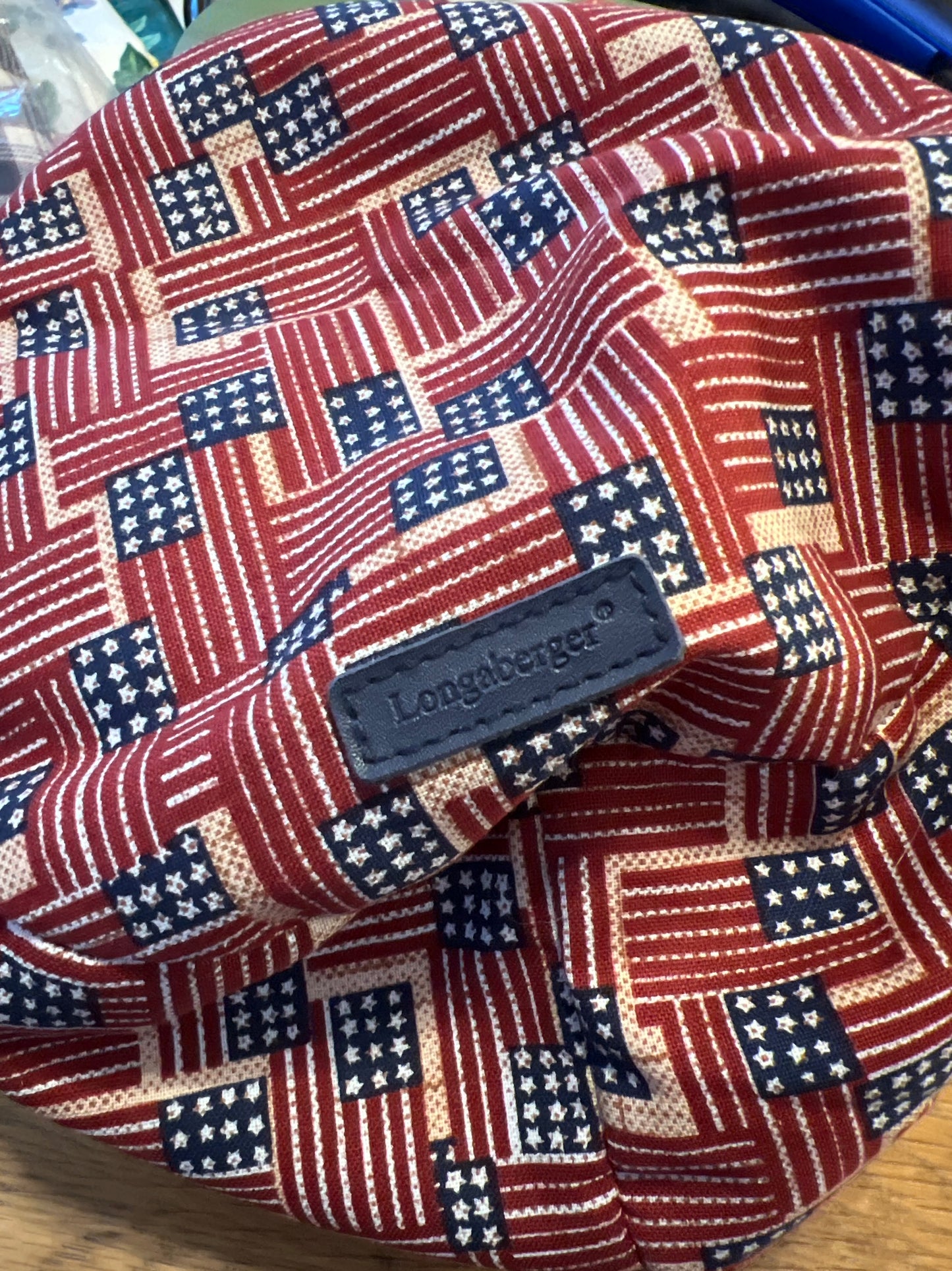 Longaberger small bean bag ball in old glory