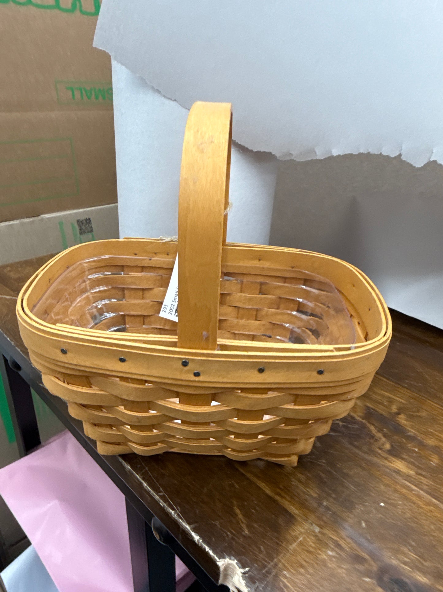 Longaberger small comforts basket with protector