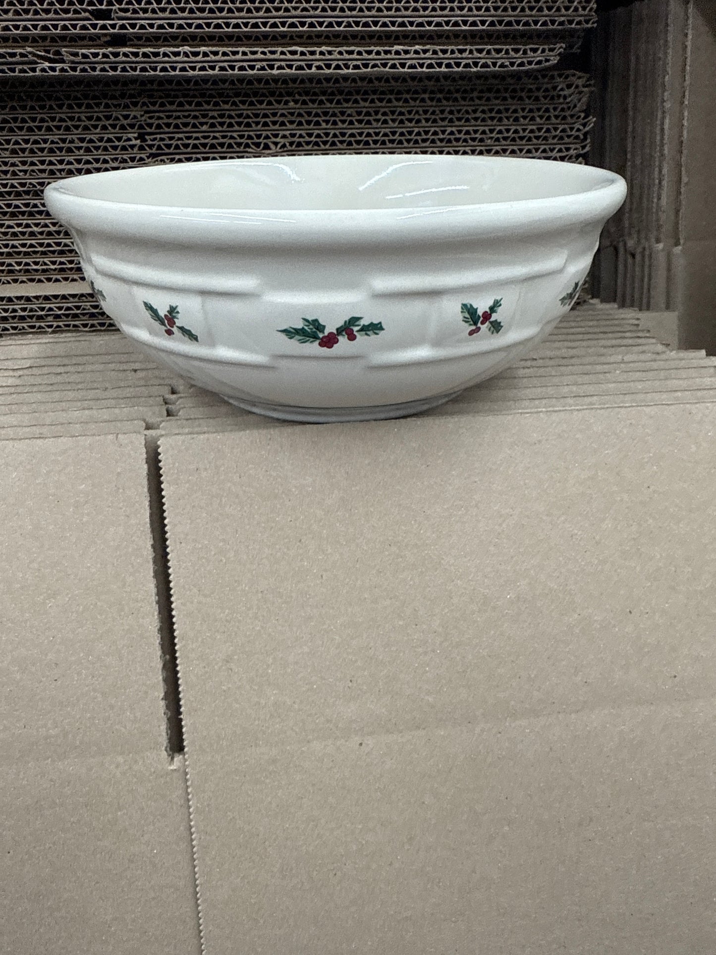 Holly cereal bowl