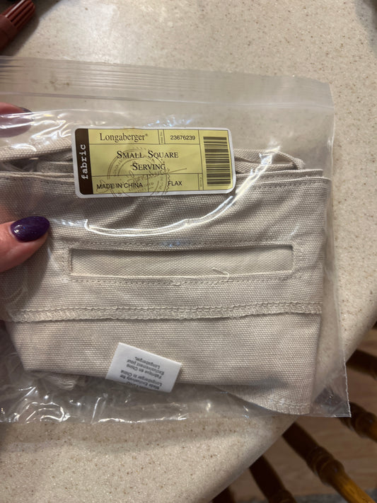 Longaberger small square serving liner in flax