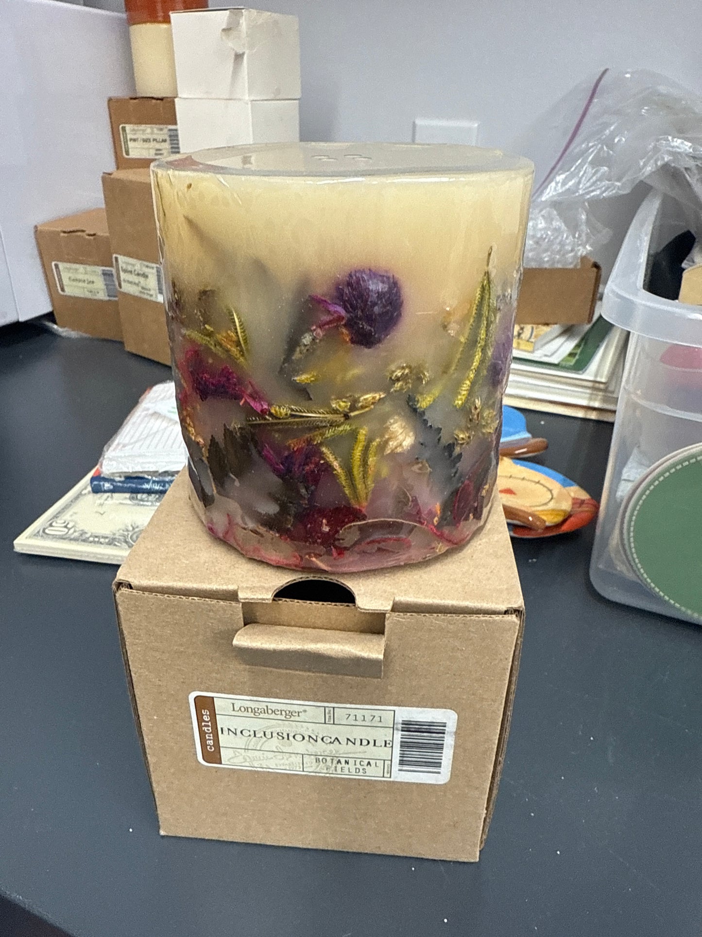 Longaberger botanical fields inclusion candle (may not be in original box)