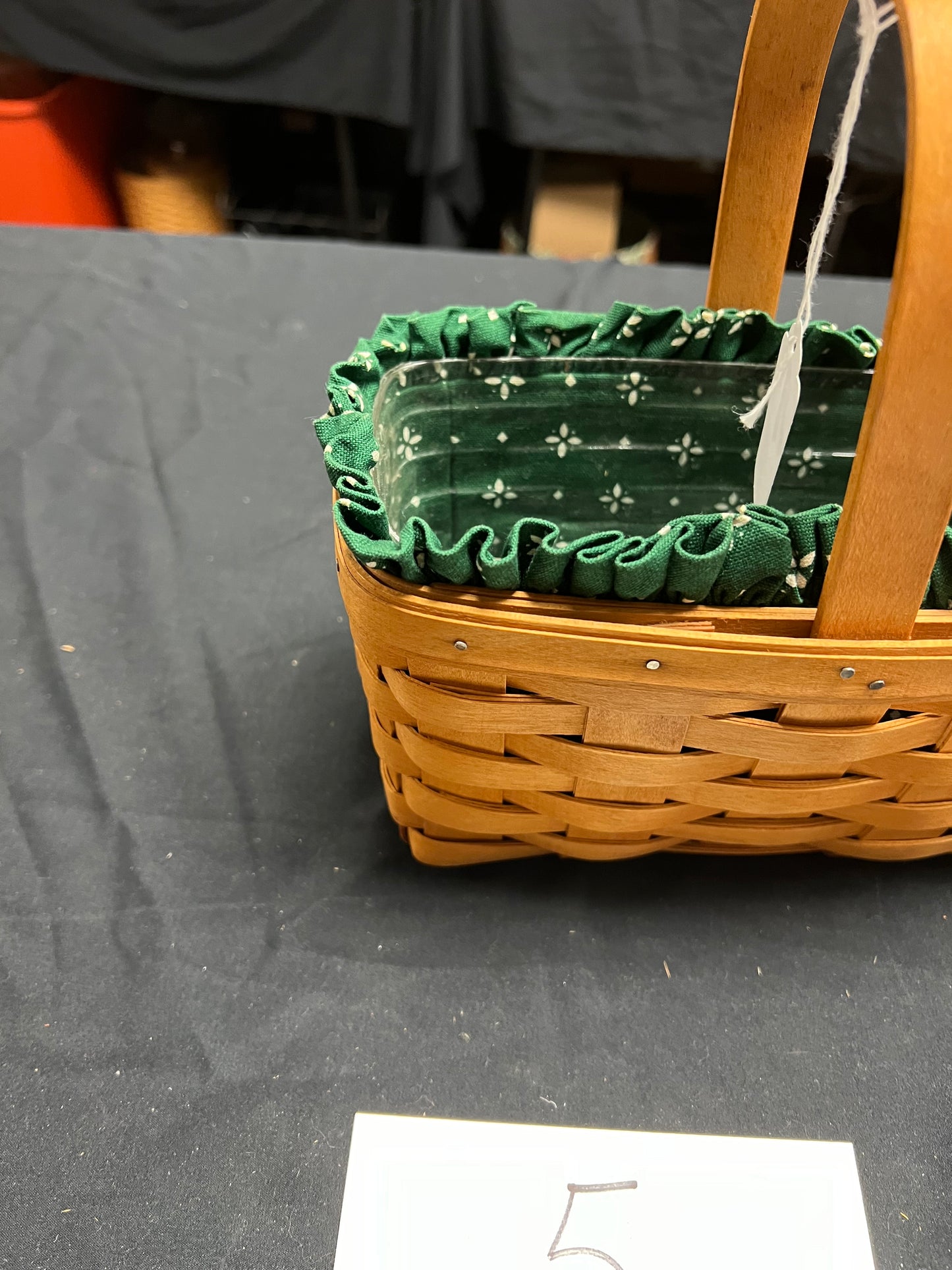 Longaberger candle basket with liner & protecter