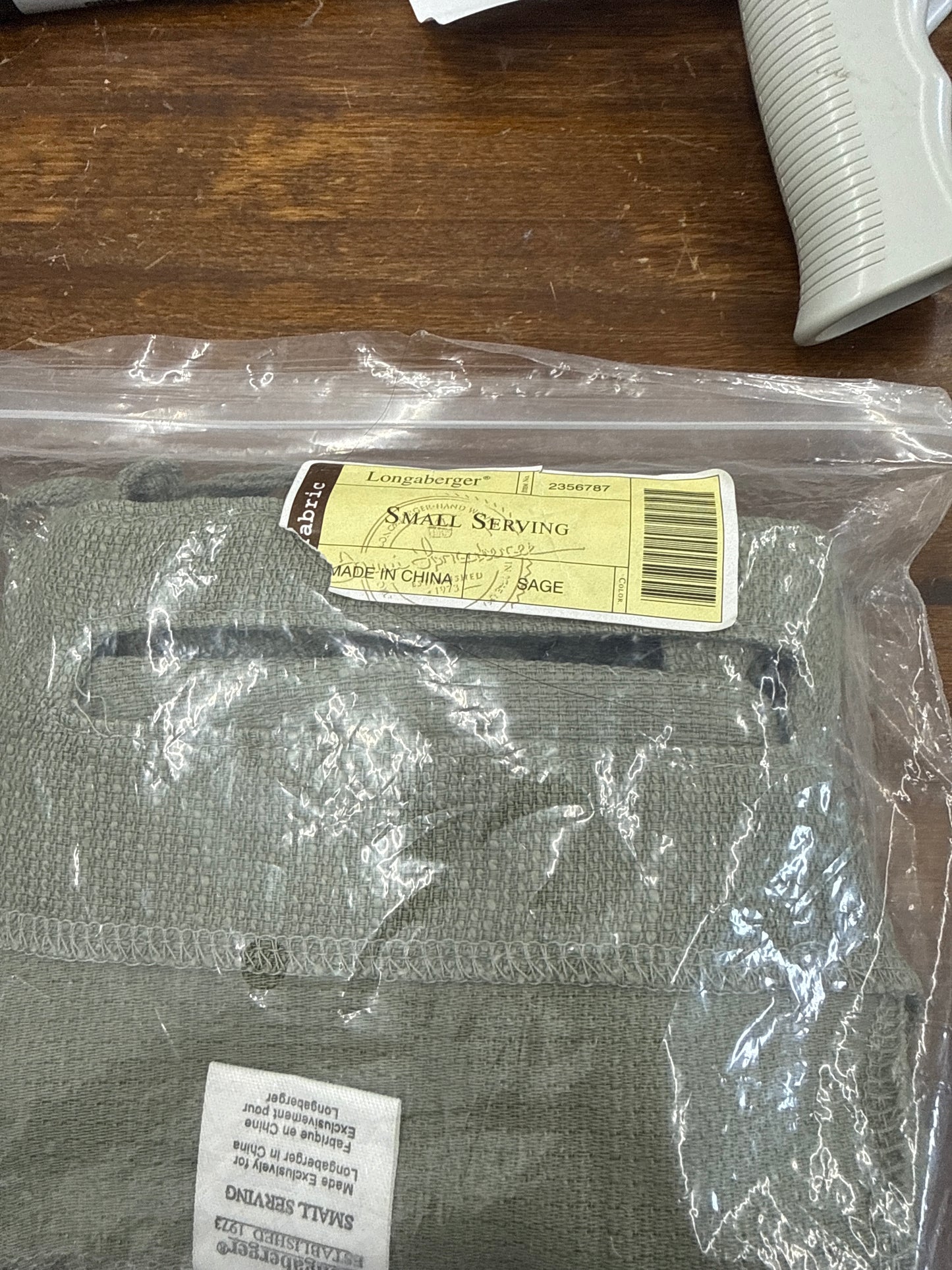 Longaberger small serving liner in sage