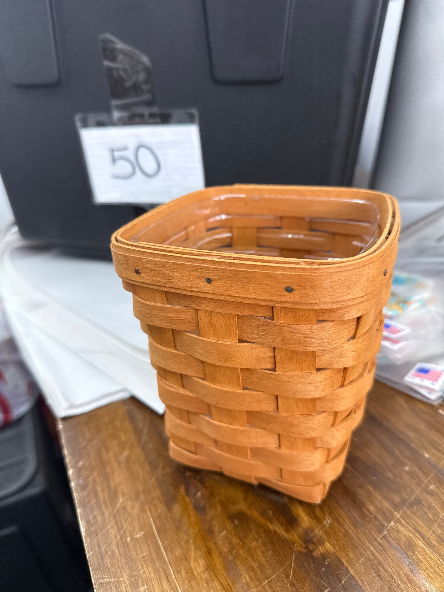 Longaberger small spoon basket with protector