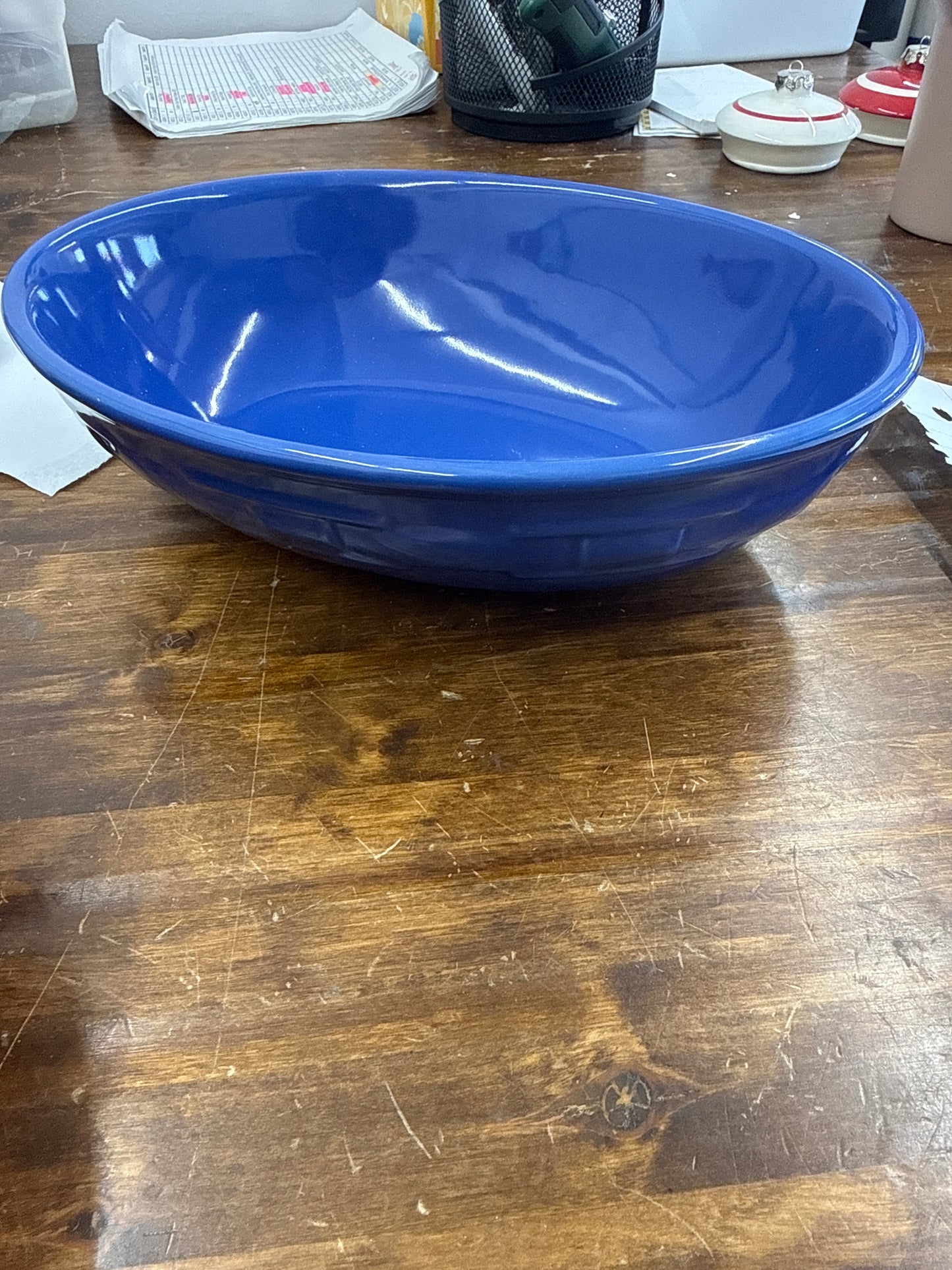 Longaberger vegetable bowl in cornflower
