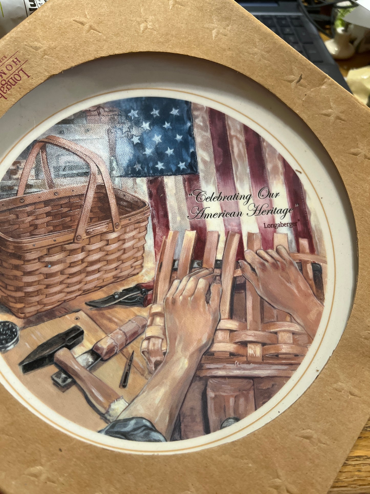 Longaberger homestead celebrating our American heritage plate new in box