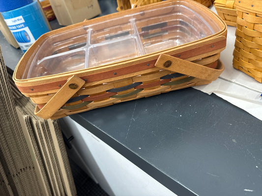 Longaberger autumn small gathering basket with double protectors