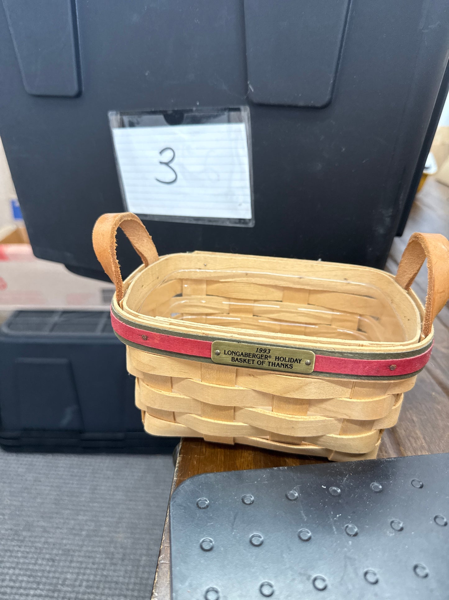 Longaberger 1993 holiday basket of thanks