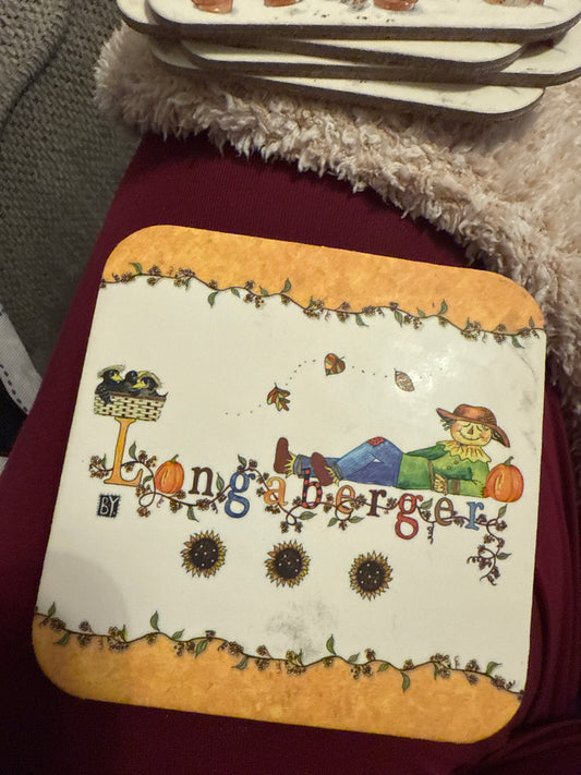 Longaberger set of 4 Halloween coasters