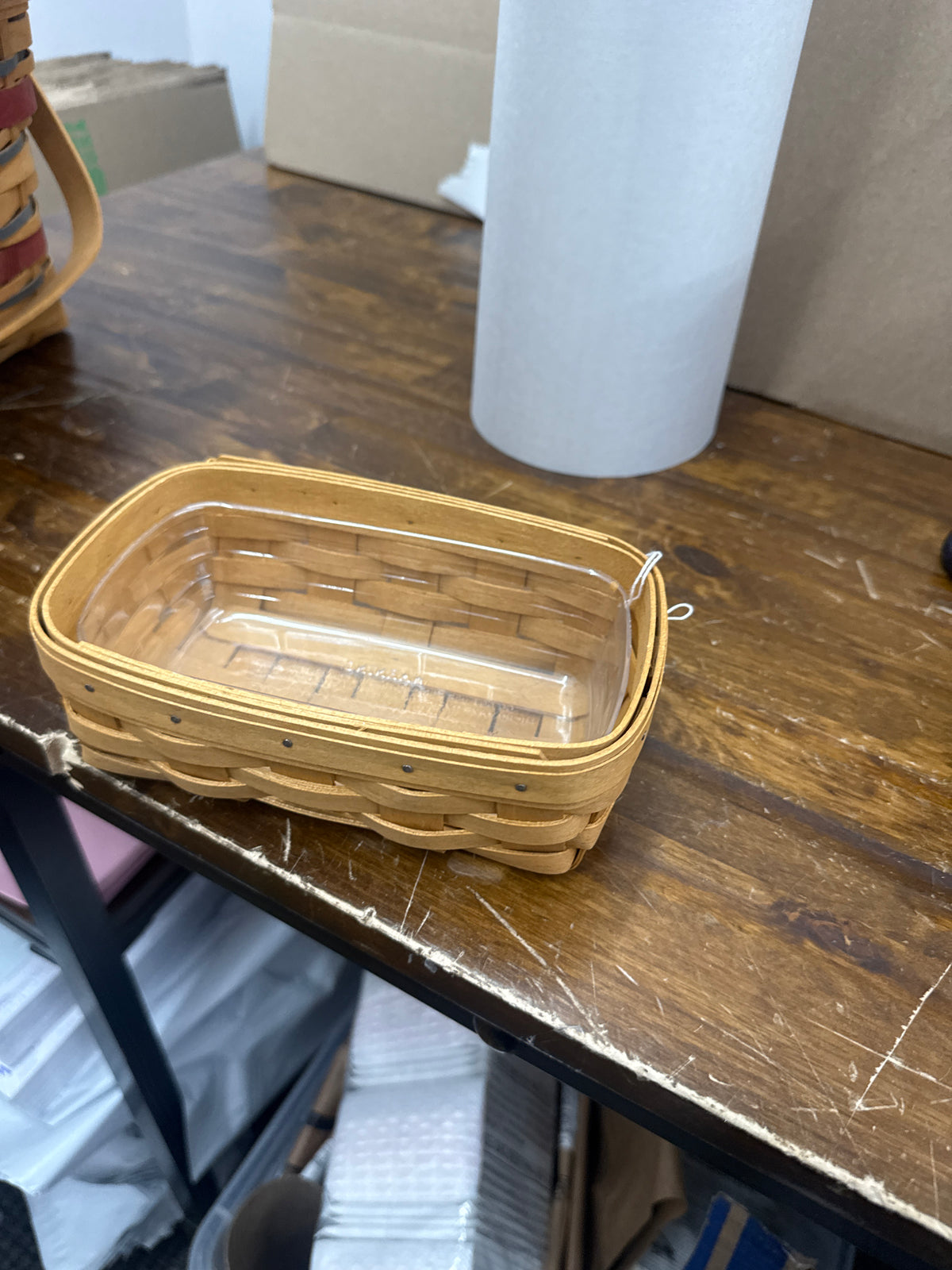 Longaberger loaf basket with protector