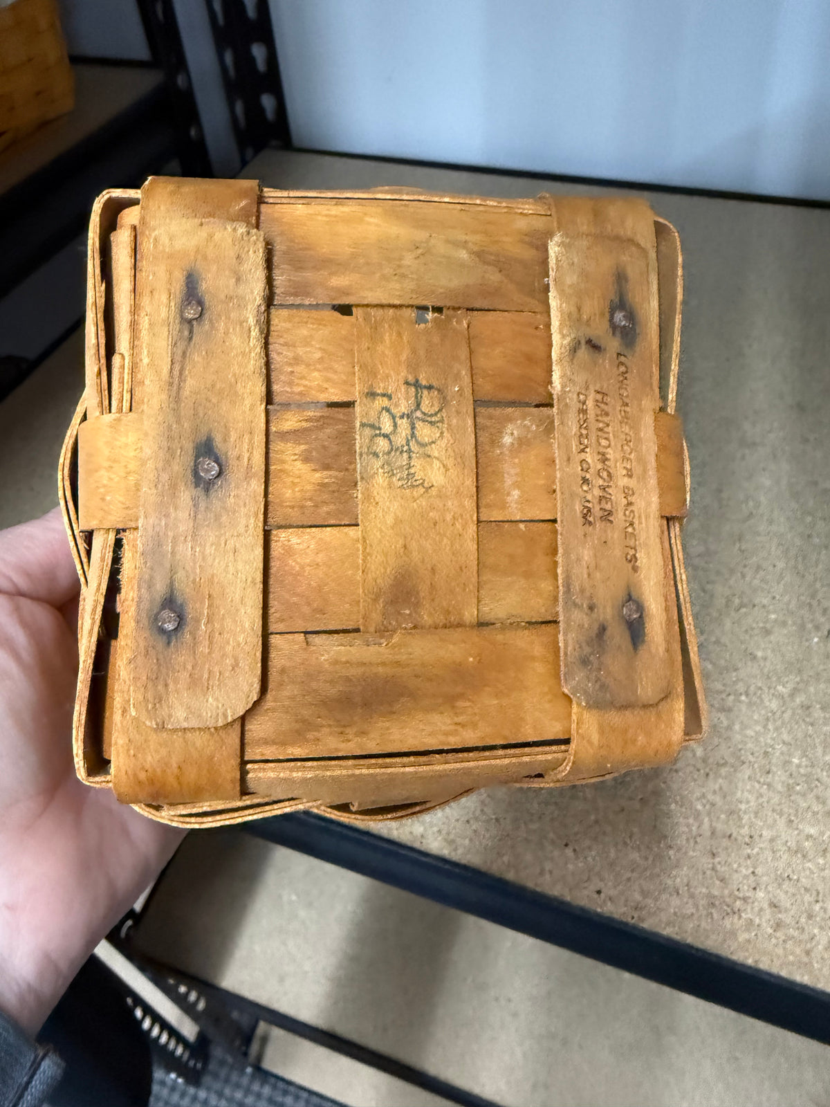 Longaberger small peg basket with protector