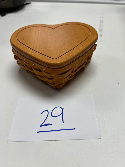 Longaberger Little Love Basket with Protector and Lid