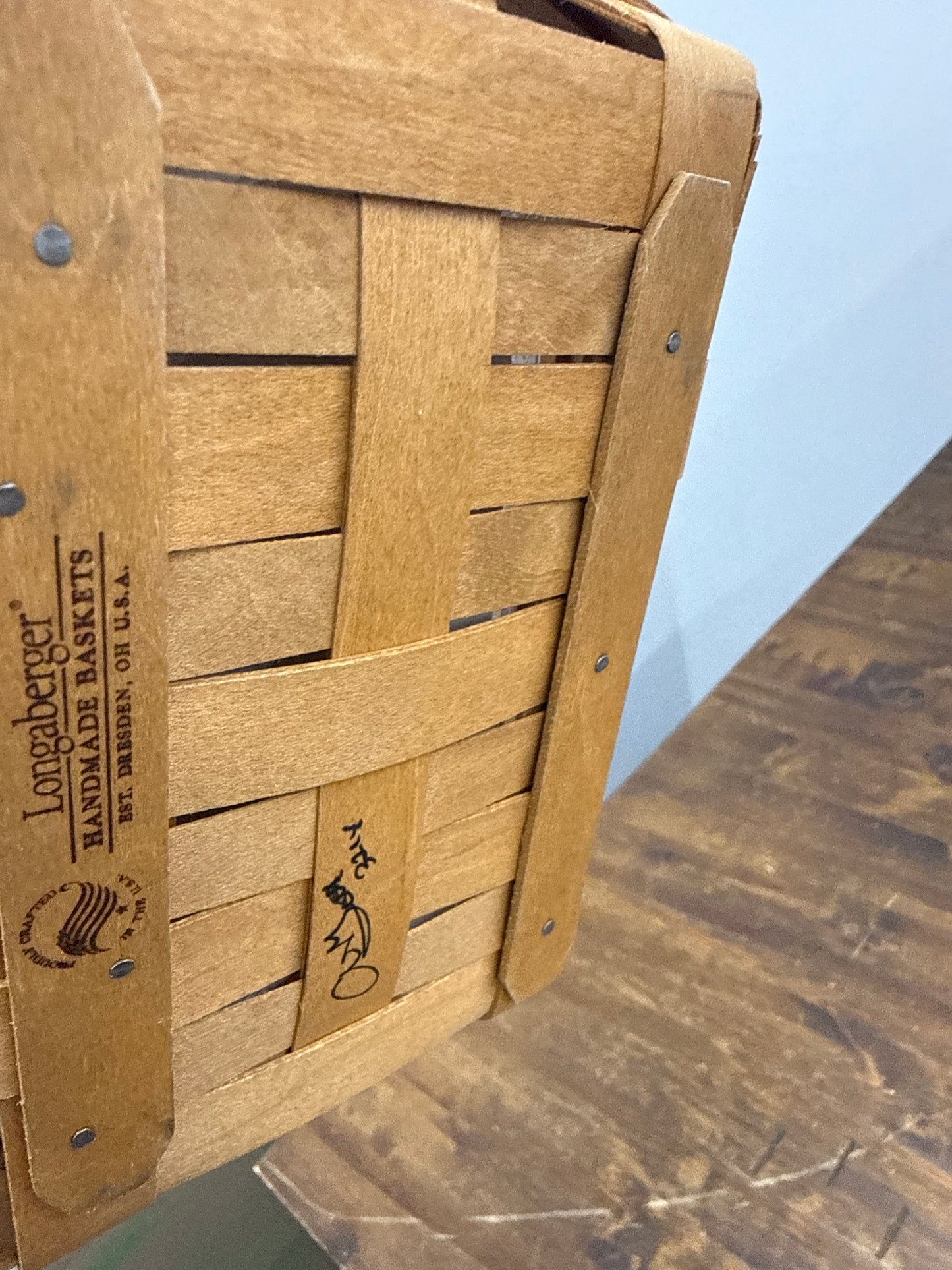 Longaberger small recipe basket with protector
