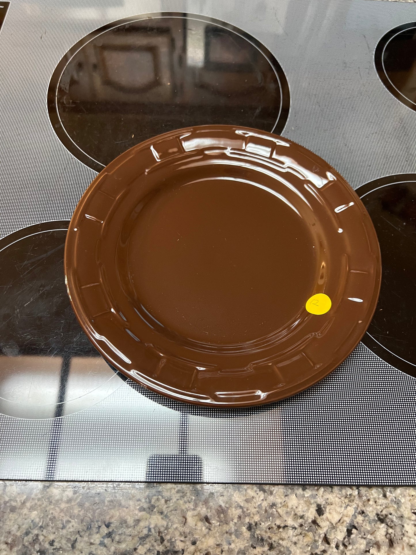 Longaberger dinner plate in chocolate