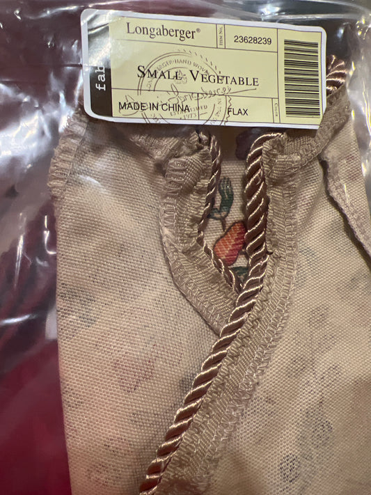 Longaberger small vegetable liner in flax
