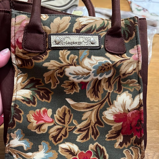 Longaberger majolica garden tote bag