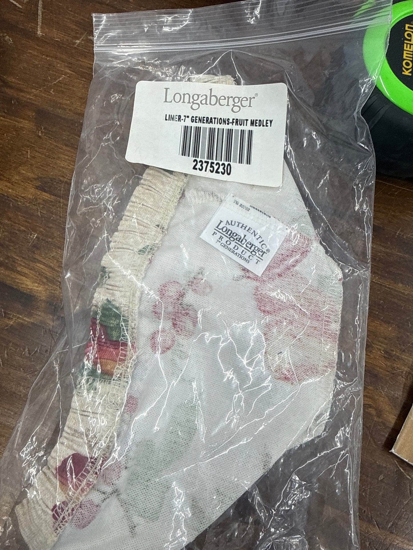 Longaberger 7” generations fruit medley