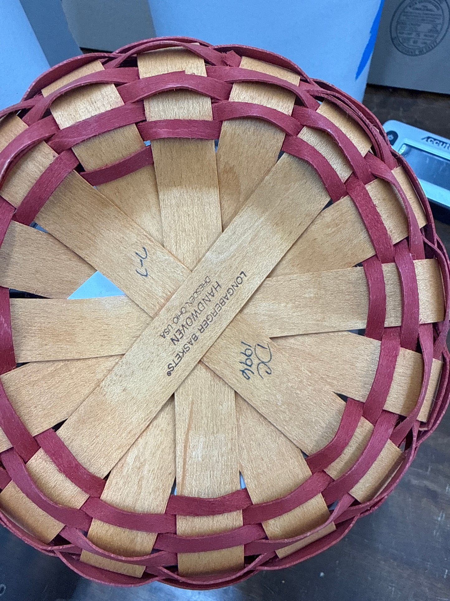 Longaberger 1996 Mother’s Day basket with protector