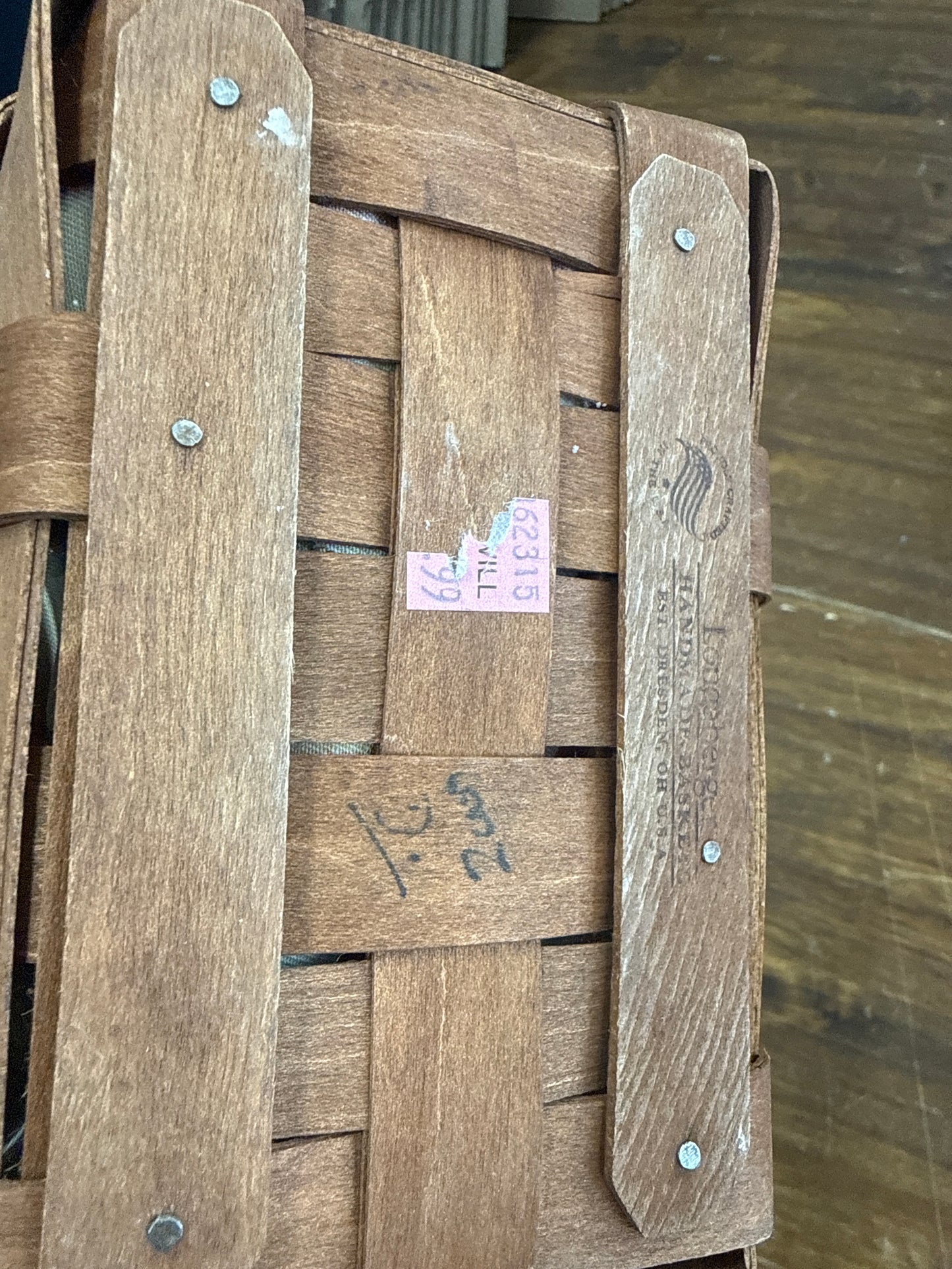Longaberger tea basket with liner
